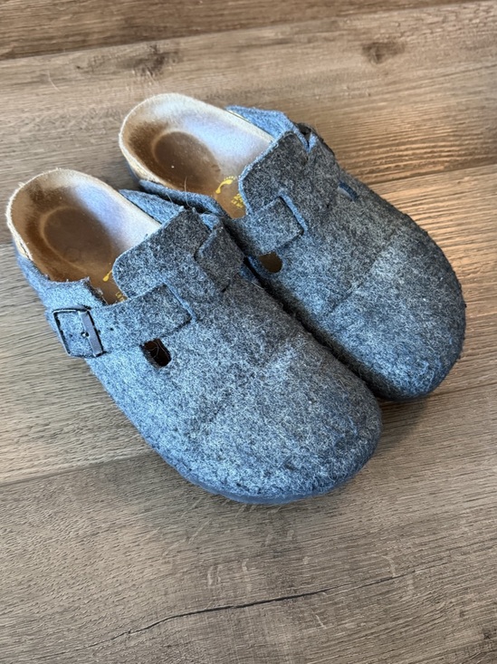 Birkenstock Shoes - Birkenstock Boston Wool Felt Clog Gray EU 37